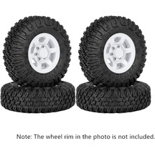 Pshcooe Adet 85MM 1.55 Inç Kauçuk Jant Lastikleri Lastik 1/10 Rc Paletli Araba Eksenel Yeti Jr RC4WD D90 Tf2 Tamiya CC01 LC70 Mst (Yurt Dışından)