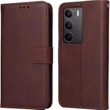 Mellow Boutique Realme C75 4g Basit Iş Pu Deri Manyetik Kapaklı Cüzdan Telefon Kılıfı Kart Tutuculu Koruma Kılıfı (Yurt Dışından)