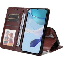 Mellow Boutique Realme C75 4g Basit Iş Pu Deri Manyetik Kapaklı Cüzdan Telefon Kılıfı Kart Tutuculu Koruma Kılıfı (Yurt Dışından)