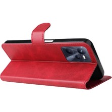 Mellow Boutique Realme C35 Basit Iş Pu Deri Manyetik Kapaklı Cüzdan Telefon Kılıfı Kart Tutuculu Koruma Kılıfı (Yurt Dışından)