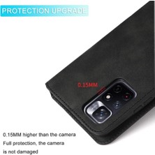 Mellow Boutique Xiaomi Redmi Note 11S 5g Basit Iş Pu Deri Manyetik Kapaklı Cüzdan Telefon Kılıfı Kart Tutuculu Koruma Kılıfı (Yurt Dışından)