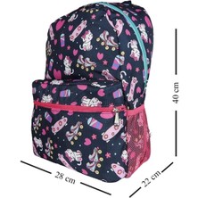 Desenli Ilkokul Çantası