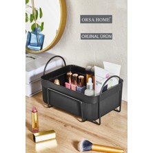 Mat Siyah Makyaj ve Kozmetik Düzenleyici Organizer, Modern Tasarım Makyaj Kutusu