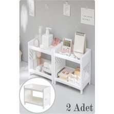 2 Adet Venedik 2 Katlı Masa Üstü Düzenleyici Takı Makyaj Rafı Ofis Organizeri Banyo Parfüm Standı