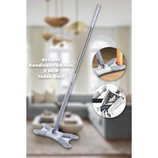 x Mop - Kendinden Sıkmalı - Kenar Köşe Mobilya Ayağı ve Çevresi Temizliği - Yedek Bez Hediyeli