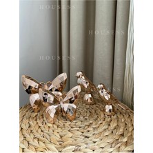 2'li Kuş Biblo Süs Polyester Döküm ve 2'li Dekoratif Biblo Kelebek