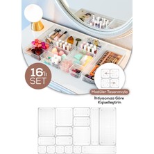 16'lı Takı ve Makyaj Aksesuar Düzenleyici - Çekmece Içi Çok Amaçlı Organizer
