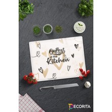 Cam Kesme Tahtası - Cam Kesme Tablası | Queen Of The Kitchen - Krem | 30CM x 40CM