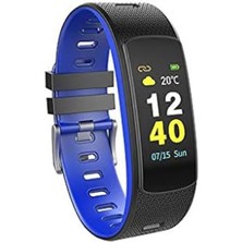 Ever Fit W45 Android/ıos  Watch Full Dokunmatik Renkli Ekran Mavi/siyah Akıllı Bileklik