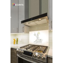 Cam Ocak Arkası Koruyucu | Bon Appetit - Şef | 49,5cm x 76CM