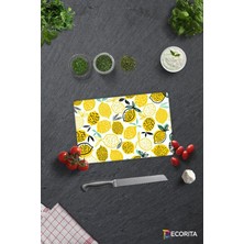 Sarı Limonlar | Cam Kesme Tahtası - Cam Kesme Tablası | 20CM x 30CM