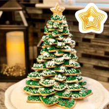 Yılbaşı Yıldız Ağacı Kurabiye Kalıbı