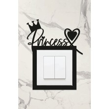 Ahşap Priz Çerçevesi Princess Temalı