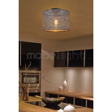 Goza 30 cm Silindir Plafonyer Avize Siyah Artı Desen Salon-Çocuk-Yemek-Yatak Odası-Antre-Mutfak