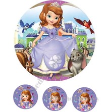 Yenilebilir Kağıt Pasta Resmi Kurabiye Baskısı Sofia Pirinç Kağıdı Pasta Kurabiye Baskısı