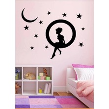 Kız Çocuk Odası Peri Ay Yıldız Seti Lazer Kesim Ahşap Duvar Dekorasyon Ürünü
