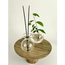 Şeffaf Üfleme Cam Koku Şişesi ve Bambu Çubuklarıyla Güzel Ev Kokusu Seti