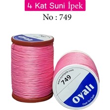 Oyalı 4 Kat Suni Ipek Iplik Iğne Oyası Boncuk Ipi Tığ Oyası NO:749