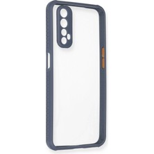 Newface Realme 7 Kılıf Miami Şeffaf Silikon - Gri Drstr