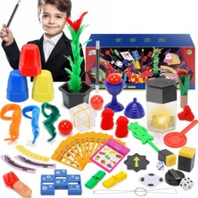 Nessiworld Sihirbazlık Seti - Illüzyon Oyunları Full Set -Kupa-Çoğalan Zar-Baston-Tobala-Çiçek-5 Parça