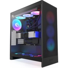 Nzxt H7 FLOW(2024) CM-H72FB-R1 Rgb Black Tempered Glass USB 3.2 Atx Mid Tower Kasa