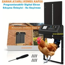 Zaman Ayarlı Digital Ekran Kümes Kapısı (Sıkışma Önleyici - Su Geçirmez)