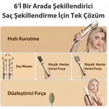 Airbot 6 In 1 Aria Hyperstyler Hava Üflemeli Saç Şekillendirici Saç Kurutma, Düzleştirici, Bukle Ve Şekillendirici Set