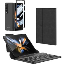 Galaxy Uyumlu Z Fold 4 Kılıf Standlı Bluetooth Klavyeli Zore Kıpta Keyboard Set Kılıf