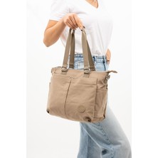 Sanmorris Kadın Çok Gözlü Kullanışlı Suya Dayanıklı El ve Omuz Çantası 4000