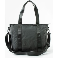 Sanmorris Kadın Suya Dayanıklı Paraşüt Kumaş 2 Bölmeli Ayarlanabilir Çapraz Askılı Tote Çanta 6008