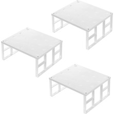 30 x 30 Dükkanönü Dolap Içi Düzenleyici Raf Tabak Bardak Rafı Metal Raf 3'lü Org-01 Type 0 3 Demirh