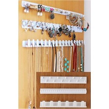 Gri Takı Yüzük Küpe Kolye Aksesuar Organizer Askısı Pratik Takı ve Aksesuar Organizeri Askı Düzenle