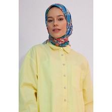 Moda Mevsimi Ipekhan Mozaik Soft Pamuk Viskon Eşarp Saman Sarı