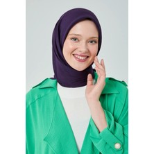Moda Mevsimi Bonjela Soft Krinkıl Pamuk Eşarp Mor