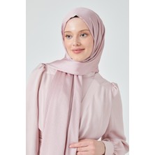 Moda Mevsimi Fivescarf Crystal Janjan Abiye Şal Canlı Pudra