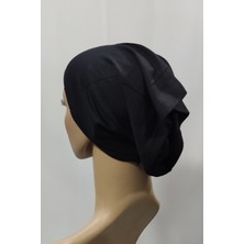 Moda Mevsimi Aydın Likralı Bandana Boru Bone Siyah