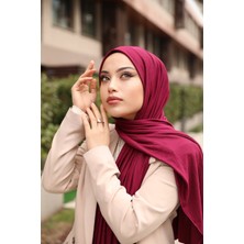 Moda Mevsimi Penye Şal Açık Bordo
