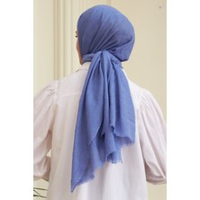 Moda Mevsimi Bambu Kraş Şal Indigo