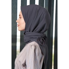 Moda Mevsimi Medine Ipeği Eşarp Antrasit