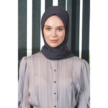 Moda Mevsimi Medine Ipeği Eşarp Antrasit