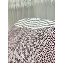 Lüks Sedir Elmas Desen Koltuk Örtüsü Bordo 180 x 220 Bordo