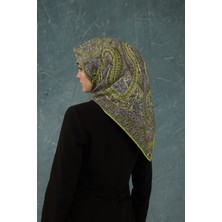 Moda Mevsimi Ipekhan Soft Pamuk Etro Desen Eşarp 1224-13 Oliv
