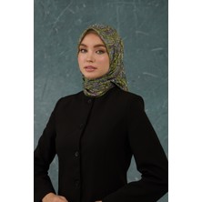 Moda Mevsimi Ipekhan Soft Pamuk Etro Desen Eşarp 1224-13 Oliv