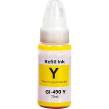 Refill İnk Canon G1411/G2411/G3411/G4411 Yazıcı Uyumlu GI490 4 Renk Mürekkep Seti (Muadil )