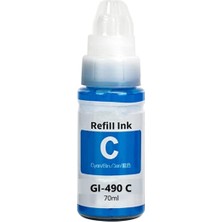 Refill İnk Canon G1411/G2411/G3411/G4411 Yazıcı Uyumlu GI490 4 Renk Mürekkep Seti (Muadil )