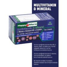 Happymore Multivitamin ve Multimineral Içeren 50 Çentikli Tablet Takviye Edici Gıda