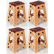 4 Lü Katlanır Tabure Bahçe Sandalyesi 45CM Yükseklik