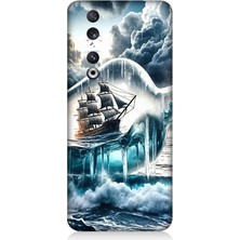 Huawei Honor 90 Uyumlu Fırtınada Gemi Patlaması  Desenli Silikon Kılıf