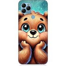 General Mobile Gm 21 Uyumlu Kocaman Gözlü Sevimli Ayı  Desenli Silikon Kılıf