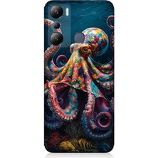 Infinix Hot 20I Uyumlu Derinliklerde Sekiz Kol Ahtapot  Desenli Silikon Kılıf